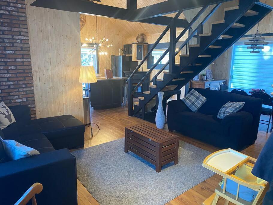 Le Jazz- Chalet Rustique/Chic Avec Spa Notre-Dame-Des-Bois ภายนอก รูปภาพ