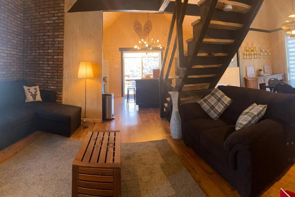 Le Jazz- Chalet Rustique/Chic Avec Spa Notre-Dame-Des-Bois ภายนอก รูปภาพ
