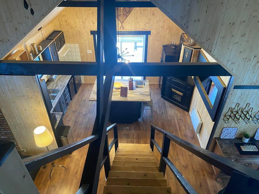 Le Jazz- Chalet Rustique/Chic Avec Spa Notre-Dame-Des-Bois ภายนอก รูปภาพ