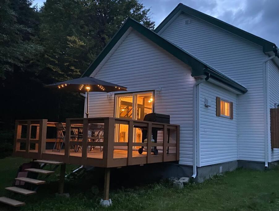 Le Jazz- Chalet Rustique/Chic Avec Spa Notre-Dame-Des-Bois ภายนอก รูปภาพ